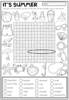 Vorschau - Arbeitsblätter - It's summer! - Word Search (3-fach differenziert) - Seite 2