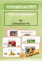 Vorschau - Präsentationen/Tafelbilder - Interaktives PDF - Obst und Gemüse (inklusive Quiz) - Deckblatt