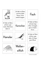 Vorschau - Arbeitsblätter - Haustier-Trio Haustiere mit Bild und Beschreibung finden - Seite 1