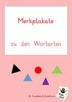 Vorschau - Poster - Aushang zu den Wortarten nach Montessori - Deckblatt