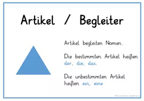 Vorschau - Poster - Aushang zu den Wortarten nach Montessori - Seite 3