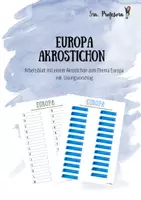 Vorschau - Arbeitsblätter - Europa Akrostichon - Deckblatt