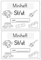 Vorschau - Arbeitsblätter - St / st - Miniheft für die Buchstabeneinführung - Seite 1