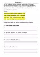 Vorschau - Arbeitsblätter - Satzglieder Subjekt Prädikat Umstellprobe - Deckblatt