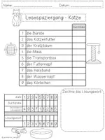 Vorschau - Arbeitsblätter - Lesespaziergang Katze - 4 Differenzierungen - Seite 2