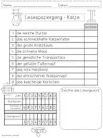Vorschau - Arbeitsblätter - Lesespaziergang Katze - 4 Differenzierungen - Seite 3