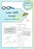 Vorschau - Arbeitsblätter - Lese-Heft/Lese-Mal-Blätter Sommer (differenziert) - Deckblatt
