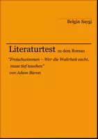 Vorschau - Arbeitsblätter - Literaturtest zu "Freischwimmen" von Adam Baron - Deckblatt