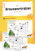 Vorschau - Arbeitsblätter - Kreuzworträtsel Waldtiere - Deckblatt
