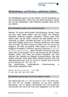 Vorschau - Arbeitsblätter - 4 - Multiplikation und Division natürlicher Zahlen - Seite 1