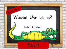 Vorschau - Spiele - Interaktives PDF: Die Uhr , Spiel 5 (alle Uhrzeiten) - Deckblatt