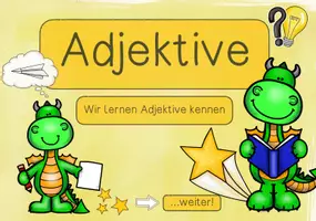 Vorschau - Interaktives Material - Interaktive PDF zur Wortart Adjektive - Seite 1