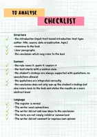 Vorschau - Arbeitsblätter - to analyze checklist, evaluation, assessment sheet, skill file, Operatoren Englisch - Deckblatt