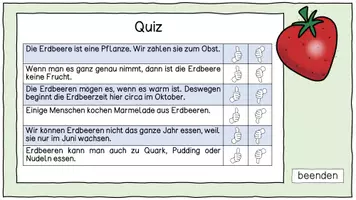 Vorschau - Interaktives Material - Interaktiver Lesetext "Die Erdbeere" - Interaktive PDF - Seite 2