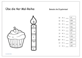 Vorschau - Arbeitsblätter - Malreihen üben und Bilder bemalen - Seite 3