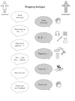 Vorschau - Arbeitsblätter - Musterdialog - Shopping - Seite 1