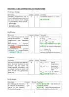 Vorschau - Merkblätter - Rechnen in der chemischen Thermodynamik - Enthalpie, Entropie (Chemie) - Deckblatt