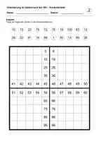 Vorschau - Arbeitsblätter - Hundertertafel 3 (Zahlenraum bis 100) - Seite 2