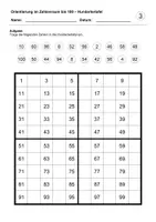 Vorschau - Arbeitsblätter - Hundertertafel 3 (Zahlenraum bis 100) - Seite 3