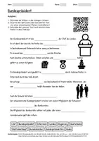 Vorschau - Arbeitsblätter - Lernposter + Arbeitsblatt zum Thema "Bundespräsident" + Onlineübung & MP3 + Mindmap + Infografik - Seite 1