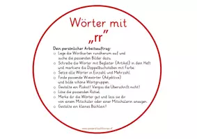 Vorschau - Fördermaterial/Inklusion - Doppelmitlaut rr - Legekreis - Seite 1