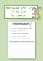 Vorschau - Arbeitsblätter - Doppelmitlaut rr - Satzglieder bestimmen - Deckblatt
