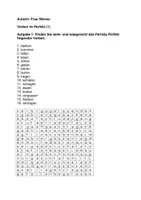 Vorschau - Arbeitsblätter - DaF / DaZ A2: Perfekt 1 -drei Aufgaben mit Lösung - Deckblatt