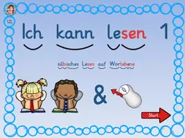 Vorschau - Interaktives Material - interaktive PDF -silbisch Lesen auf Wortebene - Deckblatt
