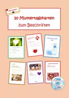 Vorschau - Mal- und Bastelvorlagen - XL Materialpaket: Muttertag Vatertag Frühlingsblumen Ostereier - Deckblatt