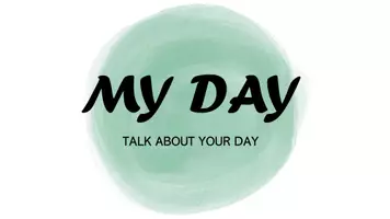 Vorschau - Präsentationen/Tafelbilder - talk about your day - Deckblatt