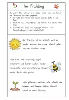 Vorschau - Arbeitsblätter - Satzgrenzen erkennen: Im Frühling - Seite 1