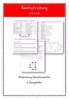 Vorschau - Arbeitsblätter - Wiederholung Satzschlusszeichen | Satzzeichen (editierbar) - Deckblatt