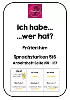 Vorschau - Stationenlernen - Ich habe... wer hat? - Zeitformen - Präteritum - Deckblatt