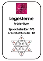 Vorschau - Stationenlernen - Legesterne - Zeitformen - Präteritum - Deckblatt
