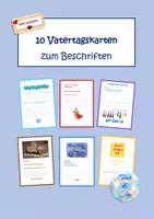 Vorschau - Poster - 10 Vatertagskarten zum Beschriften - Deckblatt
