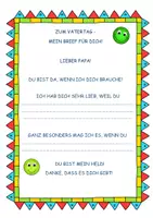 Vorschau - Anderer Materialtyp - Brief - Zum Vatertag - Deckblatt