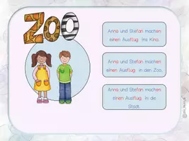 Vorschau - Arbeitsblätter - Bundle: Interaktive Leseübungen zum Thema Zoo & Lesen und Malen zum Thema Zoo - Deckblatt
