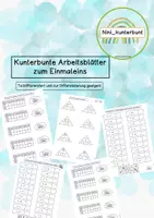 Vorschau - Arbeitsblätter - Kunterbunte Arbeitsblätter Zum Einmaleins - Deckblatt