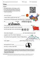 Vorschau - Arbeitsblätter - Lernposter + Arbeitsblatt zum Thema "China" + Onlineübung & MP3 + Mindmap + Infografik - Seite 1
