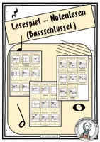 Vorschau - Stationenlernen - Notenlesen - Bassschlüssel Set - Lesespiel - Seite 1