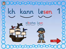 Vorschau - Fördermaterial/Inklusion - interaktive PDF - Piratenwörter silbisch lesen - Deckblatt