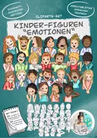 Vorschau - Unterrichtsreihen - Cliparts-Set Kinder-Figuren "Emotionen" / Gesichtsausdrücke /Gefühle - Deckblatt