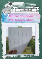 Vorschau - Stundenentwürfe - Einmaleins mit Tempo üben + clevere Fehlerkontrolle - Deckblatt