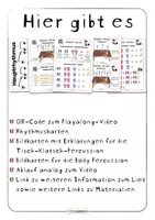 Vorschau - Spiele - Despacito ✋🏼Tisch Klatsch 🤚🏼Body Percussion • Bildkarten • QR zum Video - Seite 1