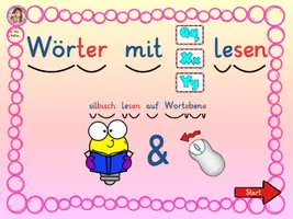 Vorschau - Spiele - interaktive PDF - Qu, Y & X Wörter silbisch lesen - Deckblatt