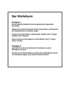 Vorschau - Arbeitsblätter - Der Würfelturm - Deckblatt