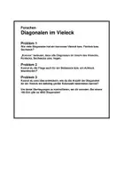 Vorschau - Arbeitsblätter - Forschen Diagonalen im Vieleck - Deckblatt