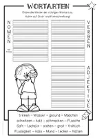 Vorschau - Arbeitsblätter - Wortarten unterscheiden - Arbeitsblätter & interaktive PDF - Seite 1