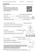Vorschau - Arbeitsblätter - Lernposter + Arbeitsblatt zum Thema "Christentum" + Onlineübung & MP3 + Mindmap + Infografiken - Seite 1