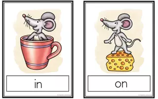 Vorschau - Bildkarten - Prepositions - Place & Direction - Flashcards - Seite 2